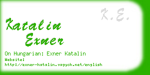 katalin exner business card